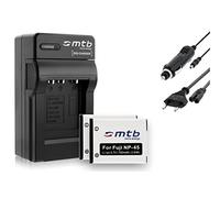 2 Batteries + Chargeur (Auto/Secteur) pour Fuji Fujifilm NP-45 / Finepix J.. JV.. JX.. JZ.. T.. XP.. Z..v. liste
