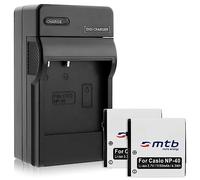 2 Batteries + Chargeur (Auto/Secteur) pour NP-40 / BenQ, Jay-Tech, Easypix, Medion, Rollei, Silvercrest... - v. liste