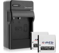 2 Batteries + Chargeur (Auto/Secteur) Pour Np-40 / Benq, Jay-Tech, Easypix, Medion, Rollei, Silvercrest... - V. Liste[Z703]