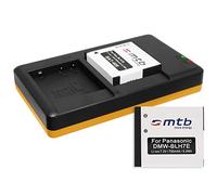 2 Batteries + Chargeur Dual (USB) Compatible avec Panasonic DMW-BLH7(E), Compatible avec Lumix DMC-GF7 / DMC-GM1, GM5 / DMC-LX15 / DC-GX800