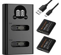2 Batteries DB-110, Chargeur LCD Compatible avec Batteries Li-90B/Li-92B Olympus TG7/6/5/4,Ricoh GR III, GR IIIx, Theta X, WG-6 etc