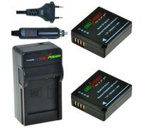 2 batteries DMW-BLG10 pour Panasonic avec chargeur et adaptateur voiture - ChiliPower original