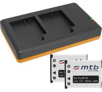 2 Batteries + Double Chargeur (USB) pour Kodak KLIC-7006 / Easyshare M125 M215 M522 M530...s/PIXPRO FZ51, FZ52, SL5 - v. liste