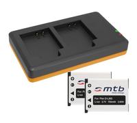 2 Batteries + Double Chargeur (USB) pour Nikon EN-EL10 / Coolpix S60 S80 S200 S202 S203 S205 S210 v. liste