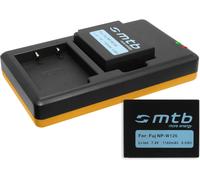 2 Batteries + Double Chargeur (USB) pour NP-W126(S) / Fujifilm X-A1, A2, A3, A10 / X-E1, E2(S), M1, Pro1, Pro2, T2, T10, T20 ... / HS30EXR ¿ - v. liste! (Cable Micro-USB Inclus)