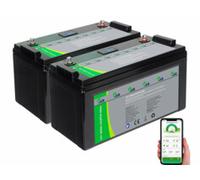2 batteries LiFePO4 connectées avec fonction BMS et écran LCD - 1920 Wh TKA