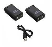 2 Batteries manette Xbox 4800 mah + Câble chargeur Batterie Xbox 360 Noir HobbyTech