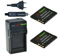 2 batteries NP-BN1 pour Sony avec chargeur et adaptateur voiture - ChiliPower original