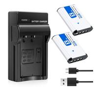 2 Batteries NP-BX1 2000mAh avec Chargeur, Accu pour Sony Appareil Photo