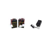 2 Batteries Plomb HDME 6V 4AH Anatec Pour Bateaux Amorceur + Chargeur automatique ALCS 2-24A sans pinces