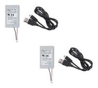 2 Batteries pour PS3 - 1800 mAh + Câble pour Manettes Sony DualShock 3 PS3 - Remplacement LIP1359 - Lot 2 Joueurs - Straße Game ® G