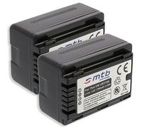 2 Batteries VW-VBT190 pour Panasonic HC-V130, V160, 270, 380, V727... v. liste! [3.6V - 1780mAh - Li-ION - Infochip: avec Affichage du Niveau de Batterie restant!]