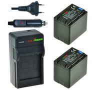 2 batteries VW-VBT380 pour Panasonic avec chargeur et chargeur voiture - ChiliPower original