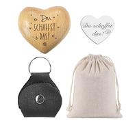 2 Bijoux en Forme De Cœur, 1 Sac en Tissu, 1 Housse en Cuir Noir, Poignée en Forme d'amour, Accessoires De Collier, Décoration De Pendentif De Porche, Cadeau De Bonne Chance.