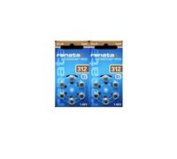 2 Blister de 6 piles auditives RENATA ZA312 ZINC AIR MARRON -