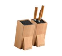 2 blocs à couteaux universels avec lamelles Tokio Kitchenware