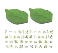 2 Blocs-Notes En Forme De Feuilles Et 1 Autocollant Végétal, Blocs-Notes Créatifs, Blocs-Notes Mignons, Blocs-Notes Autocollants, Fournitures D'Apprentissage Et De Bureau.