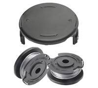 2 Bobines et 1 Couvercle de Rechange pour Coupe Bordure Bosch, Fil Nylon Ø 1,65 mm Longueur 4,9 m, Adapté EasyGrassCut 18 23 26 et ART 23 SL 26 SL
