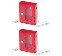 2 boîtes à clés de secours professionnelle avec vitre et marteau d'urgence XCase