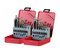 AGT – Coffret 2 boîtes : 14 forets et 14 tarauds HSS‑G pour perceuse, 2 tourne‑à‑gauche