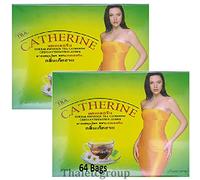 2 boites Catherine Chrysanthème minceur Herbal perte de poids Detox Thé 64 sachets de thé (2 boîtes de 32 sachets)