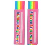 2 boîtes Crayons de Maquillage Corps, 6 Couleurs, Visage Lavables 7x2x2cm | Application Rapide, Nettoyage Facile, Gomme Arabique, Craie Calcaire, pour Garçon Fille et Enseignants Lors D’Événements
