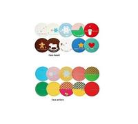 NOVAGO Lot de 10 Mini Cartes de NOËL + enveloppes et Stickers colorés