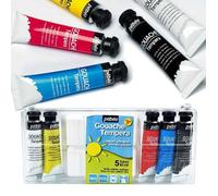 2 boîtes de 5 tubes de peinture gouache + palette - 5 x 10 ml