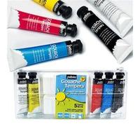 2 boîtes de 5 tubes de peinture gouache + palette - 5 x 10 ml