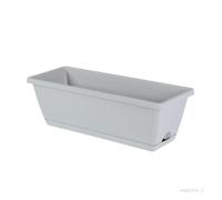 2 boîtes de jardinières à fenêtre, organisateur de décoration rectangulaire, Pot de fleurs, Pot de plantes pour Gris clair