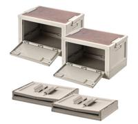 2 boîtes de rangement pliables 30 L avec couvercle AB-100 XCase