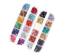 2 Boîtes Décoration D'ongles 3mm en Résine, Lot de Colorées | Bijoux Faits Main pour Manucure Diy, Embellissement Sûr, pour Fête du Nouvel An, Noël et Anniversaire