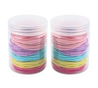 2 Boîtes Élastiques à Cheveux Colorés en Nylon pour Femmes, Lot | Usage Quotidien, Maintien des Mèches en Place, Accessoire pour Dames et Filles, Format Pratique Couleur Aléatoire