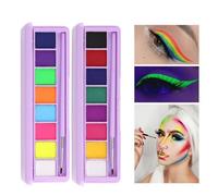 2 boîtes Face Paint, Body Painting, Peinture Corporelle, Face Paint Palett Pour Noël Fête, Pâques, Fête à Thè PALETTE DE MAQUILLAGE