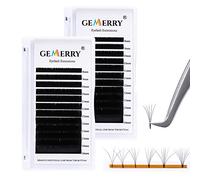 2 Boîtes GEMERRY Volume Russe Extension Cils Individuels Faux Cils Curl D+C D'épaisseur 0,05 mm Longueur mixte 8-14 mm Créer des bouquets Magic Volume Lashes professionnel (0.05-C-Mix+D-Mix)