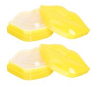 2 Boîtes Masques de Nuit Lèvres Hydratants, Coffret | Soin des Lèvres Cosmétique, Usage à Domicile ou Présent, Teinte Jaune, pour Mère et Amie