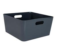 2 boîtes rangement 15cm Anthracite 30x30cm Panier Étagère murale cube