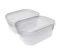 2 Boîtes rectangulaires pour frigo et congélateur 1,4 litres