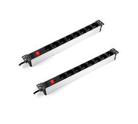 2 Boîtiers multiprises professionnels 8 prises normalisées avec terre protection enfants