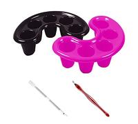 2 Bols à Tremper les Ongles, avec 1 Poussoir à Cuticules à Double Tête et 1 Couteau Coupe-Cuticules en Forme de V, Outil de Vernis à Ongles En Plastique Épaissi, Bol à Dissolvant pour Vernis à Ongles