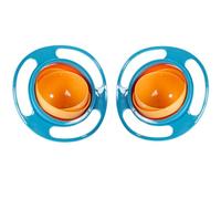 2 Bols Gyroscopiques Pour En-fants | Gamelle Magique | Bol Gyroscopique Universel Anti-déversemen| Bol Rotatif Flexible À 360 Degrés | Bols À Collation Fiables Pour Tout-petits Avec Couvercle