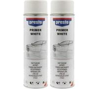 2 bombes d'apprêt - Sous-couche - Blanc - Pour peinture claires - Carrosserie - Presto - 500ml Blanc