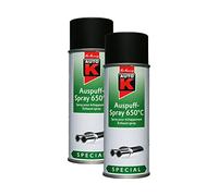 2 bombes de peinture pour échappement de voiture moto Auto K 400ml noir