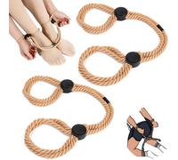 2 Bondage Seil Set für Handgelenke und Knöchel, Einstellbares BDSM Fesseln und Bondage Rope, BDSMS Fesseln Hand und Fuß Handschellen für Paare (Beige)