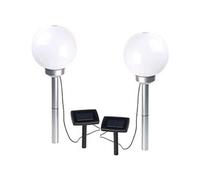 : 2 bornes lumineuses sphériques à LED Ø 20 cm avec effet lumineux rotatif