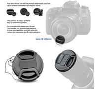 2 Bouchons D'Objectif De 49 Mm + 2 Chiffons De Nettoyage Pour Objectif Compatibles Avec Toutes Les Marques De 49 Mm Avec Objectifs D'Appareil Photo[Z5031]