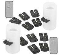 2 bougies à LED avec projection de motifs de Noël [Lunartec]