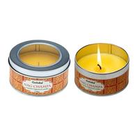 2 bougies de cire Nag Champa Soja en boîte Goloka Boîte en métal parfumée 70g X2 6heures chaque bougie Réutilisable