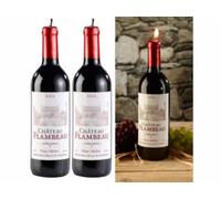 2 bougies décoratives design bouteille de vin - Grand modèle Britesta