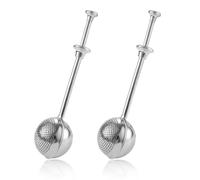 2 boules à thé, inox alimentaire, poignée à pression, trous uniformes, boule a the, infuseur thé